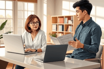 Image illustrant le fonctionnement du crédit Easyfinancial avec des éléments financiers.